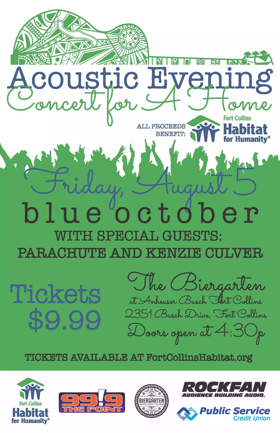 Concert For a Home with Blue October, Parachute and Kenzie Culver