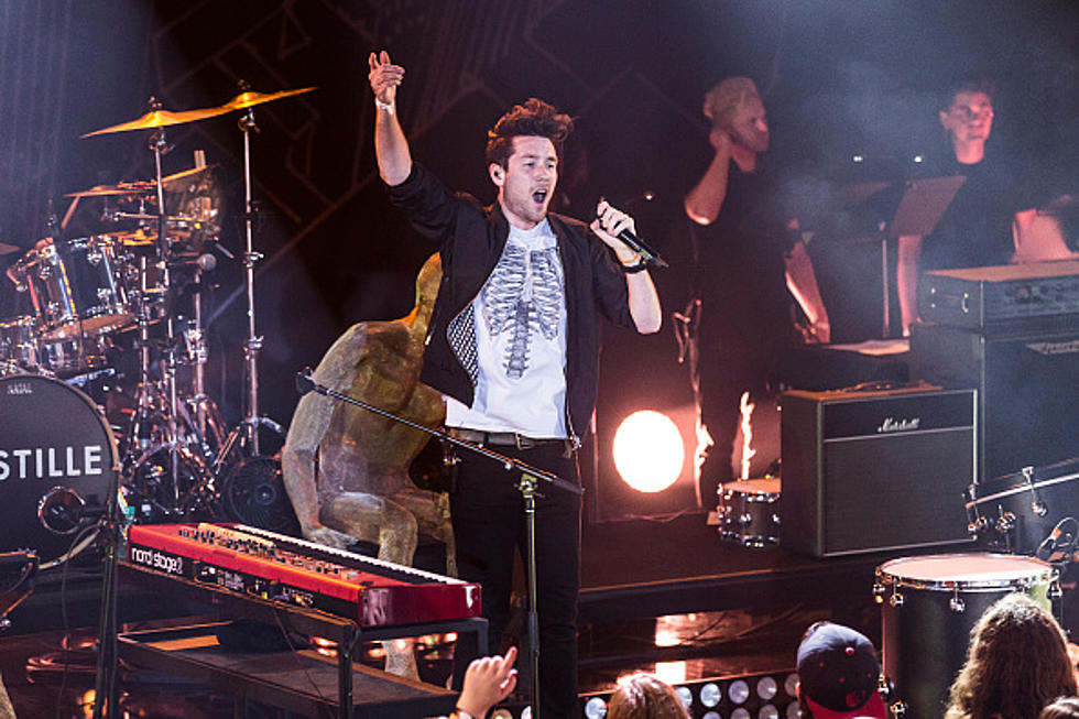 Bastille Attempts to Perform ‘Flaws’ While Climbing to Top of Red Rocks