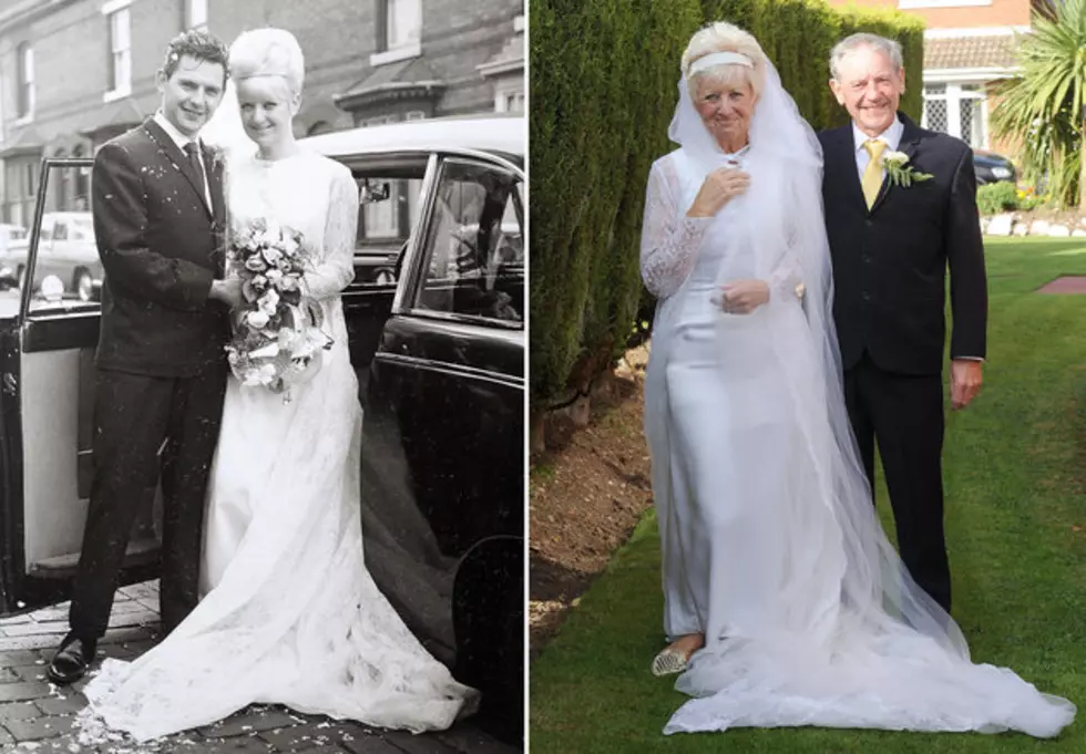 U.K. Couple Wears Their Wedding Clothes on their 50th Anniversary