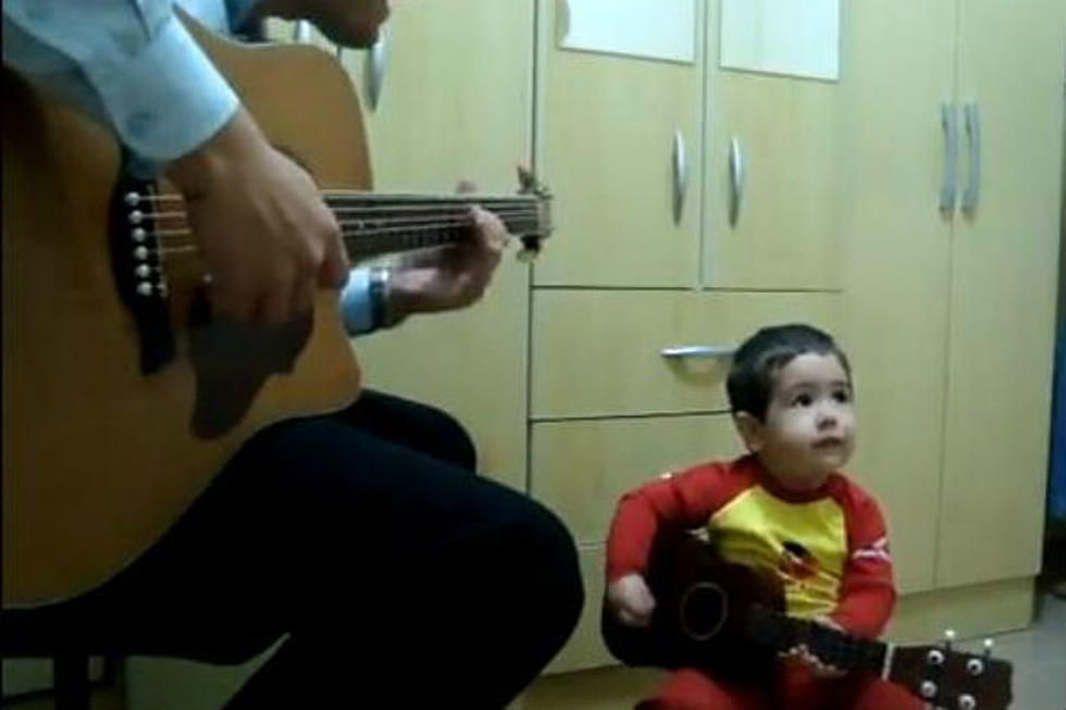 Toddler Sings Beatles Classic with Dad [VIDEO]