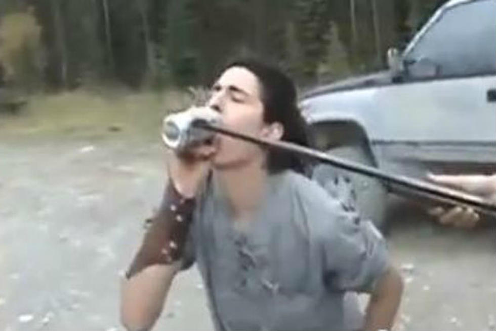 Shotgunning a Beer Using a Real Gun [NSFW VIDEO]