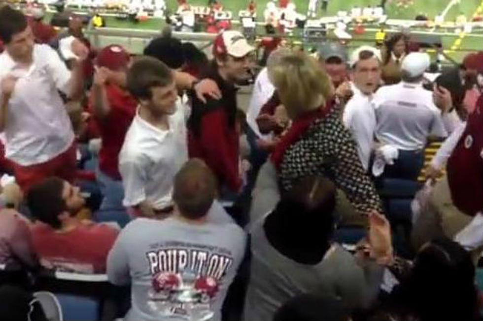 Female Alabama Fan Attacks Oklahoma Fans at Sugar Bowl [VIDEO]