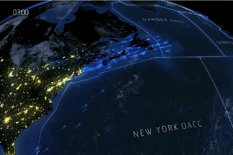 Here’s Every Plane Crossing the North Atlantic in a 24-Hour Period [VIDEO]