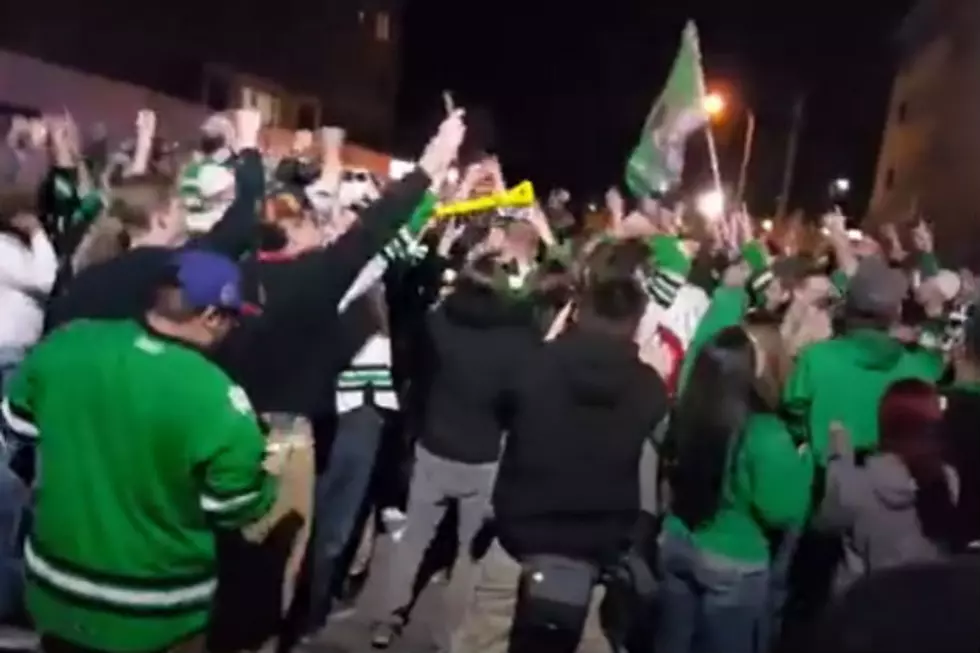 UND Fans Take to the Streets of Grand Forks to Celebrate National Championship [VIDEO]