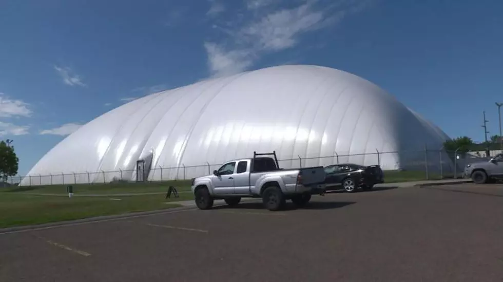 Bismarck Golf Dome goes down for the Summer.
