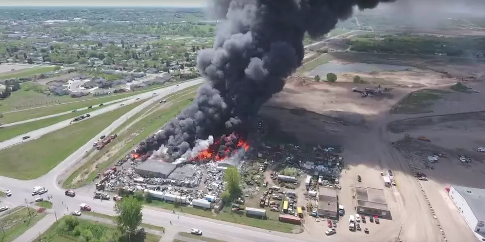 Insane Video Footage From a Huge Fire in Minot