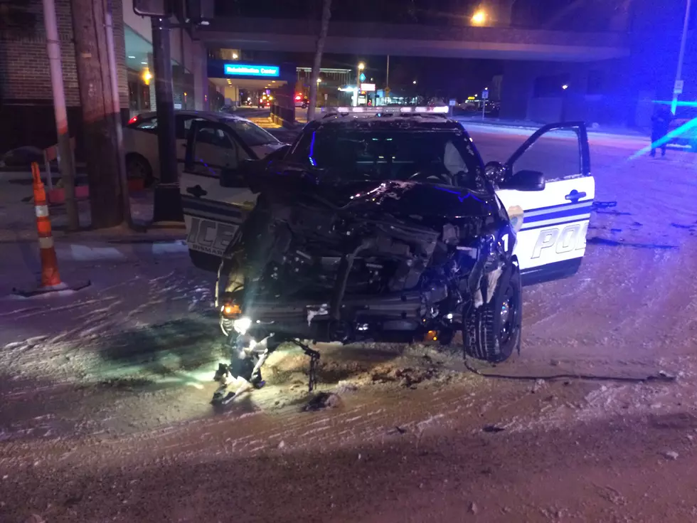 Driver Crashes Into Bismarck Police Dept Vehicle Early Thursday Morning
