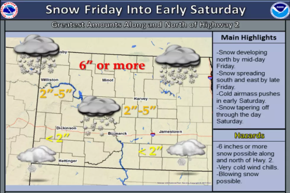 NWS Predicting Snow for the First Weekend of 2015
