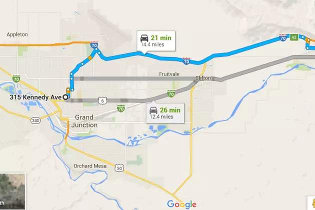 Which is the Faster Route from Grand Junction to Palisade?