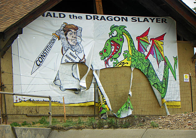 &#8216;Trump vs Dragon&#8217; Mural on Orchard Mesa Takes a Beating