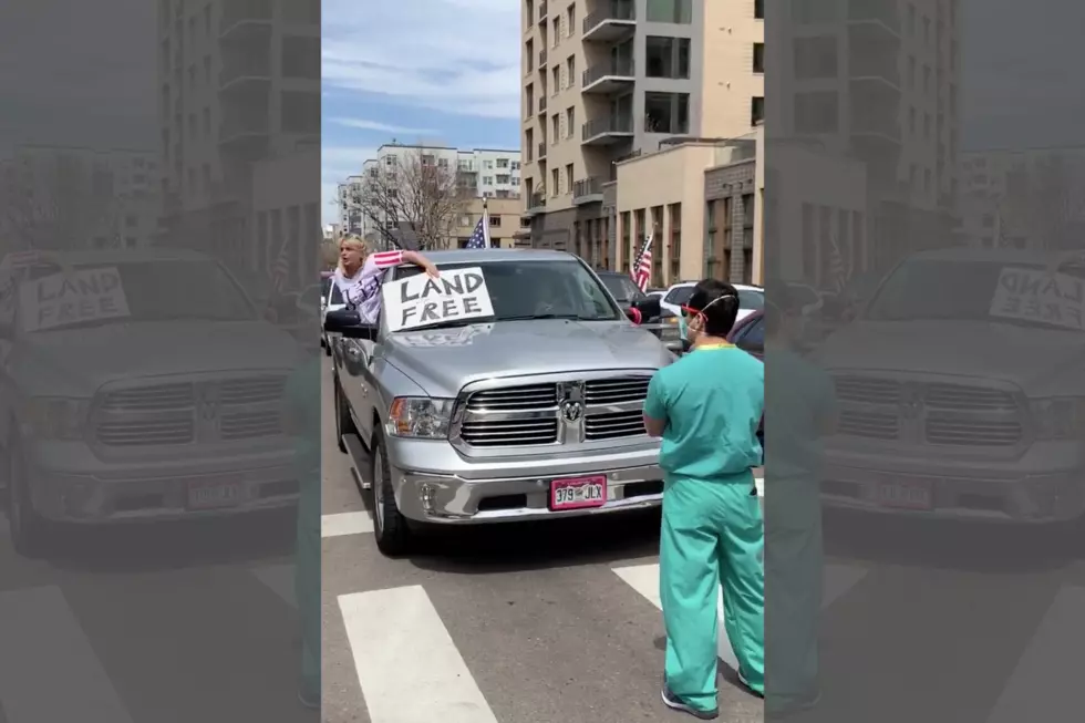 Watch: Hospital Staff Blocking Protesters in Denver on Sunday