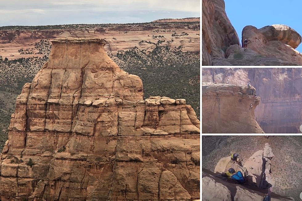 Weekend Climbers Spotted Going Up Independence Monument in Grand Junction Colorado