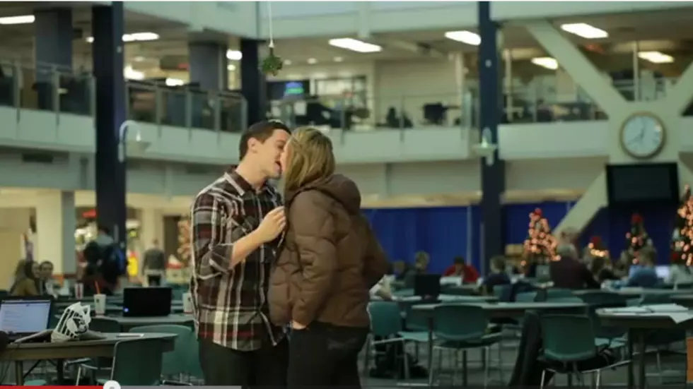 Kissing Under the Mistletoe–The Perfect College Kissable Prank