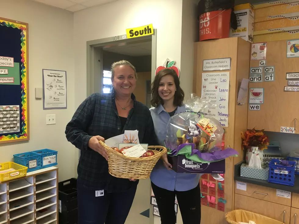 October's Teacher of the Month is Shook By Surprise Delivery