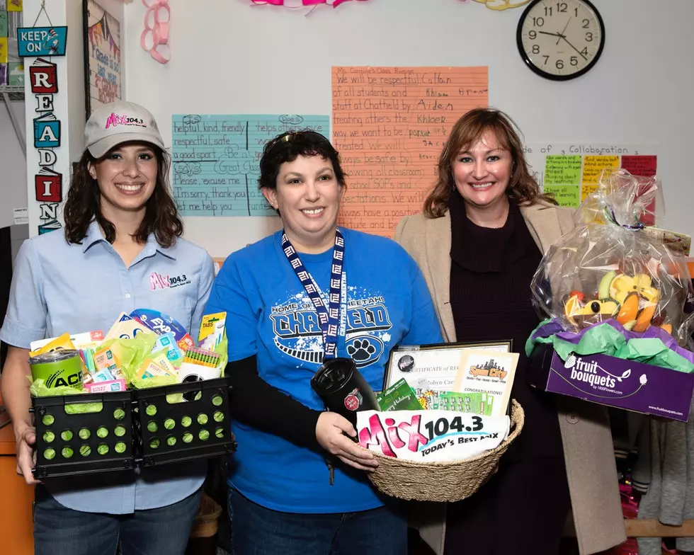 Surprising October’s Teacher of the Month at Chatfield Elementary