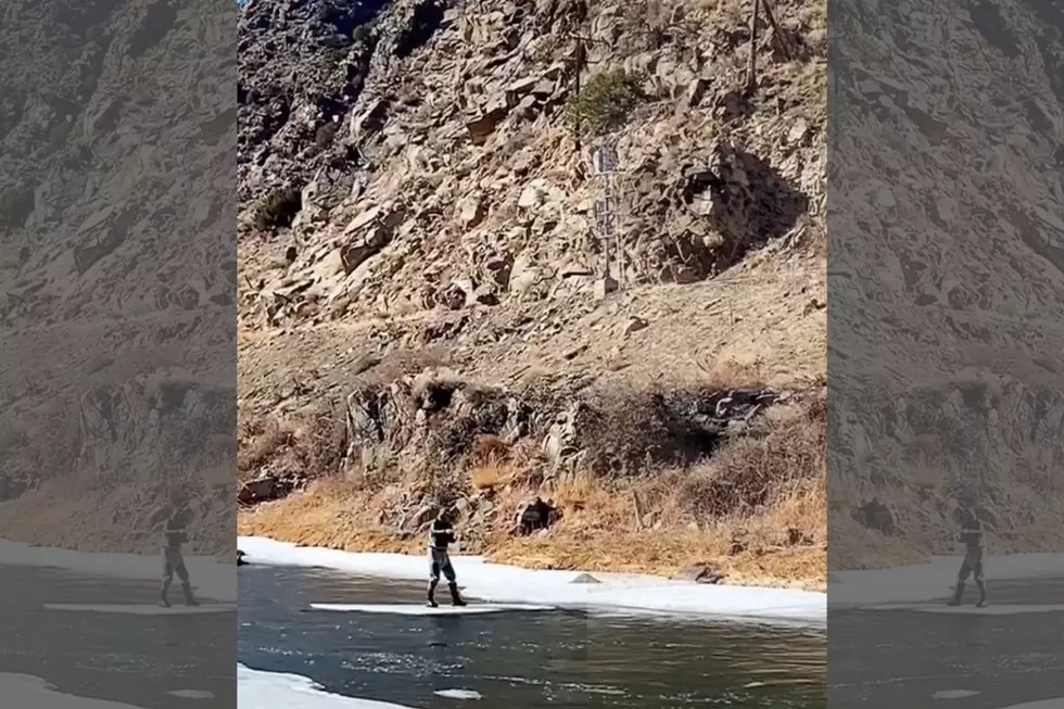 Watch: Colorado Man Fishes While Riding Iceberg Down River