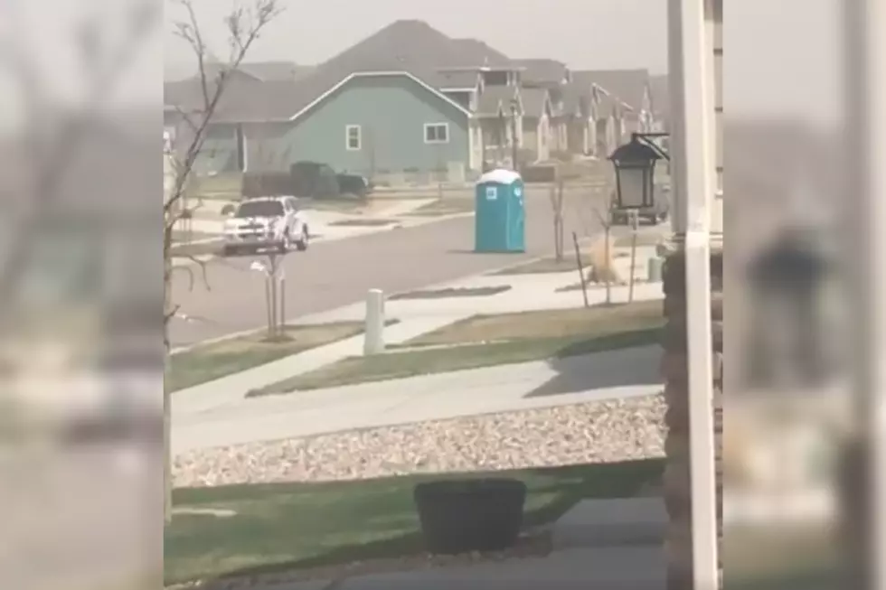Caption This: Wind Sends Porta Potty Down the Street in Berthoud