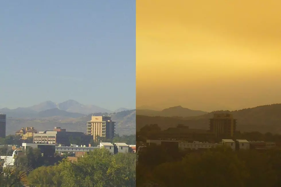 Watch Longs Peak Disappear as Smoke Covers Fort Collins Tuesday