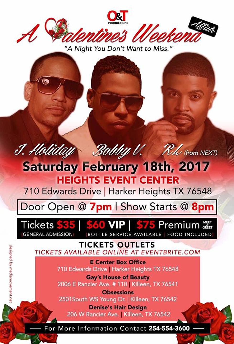 We’ve Got Tickets To See J. Holiday, Bobby V. & RL In Harker Heights