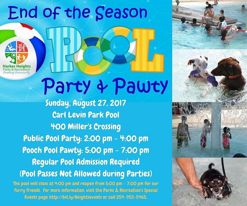 Harker Heights End Of The Season Pool Party & PAWTY!