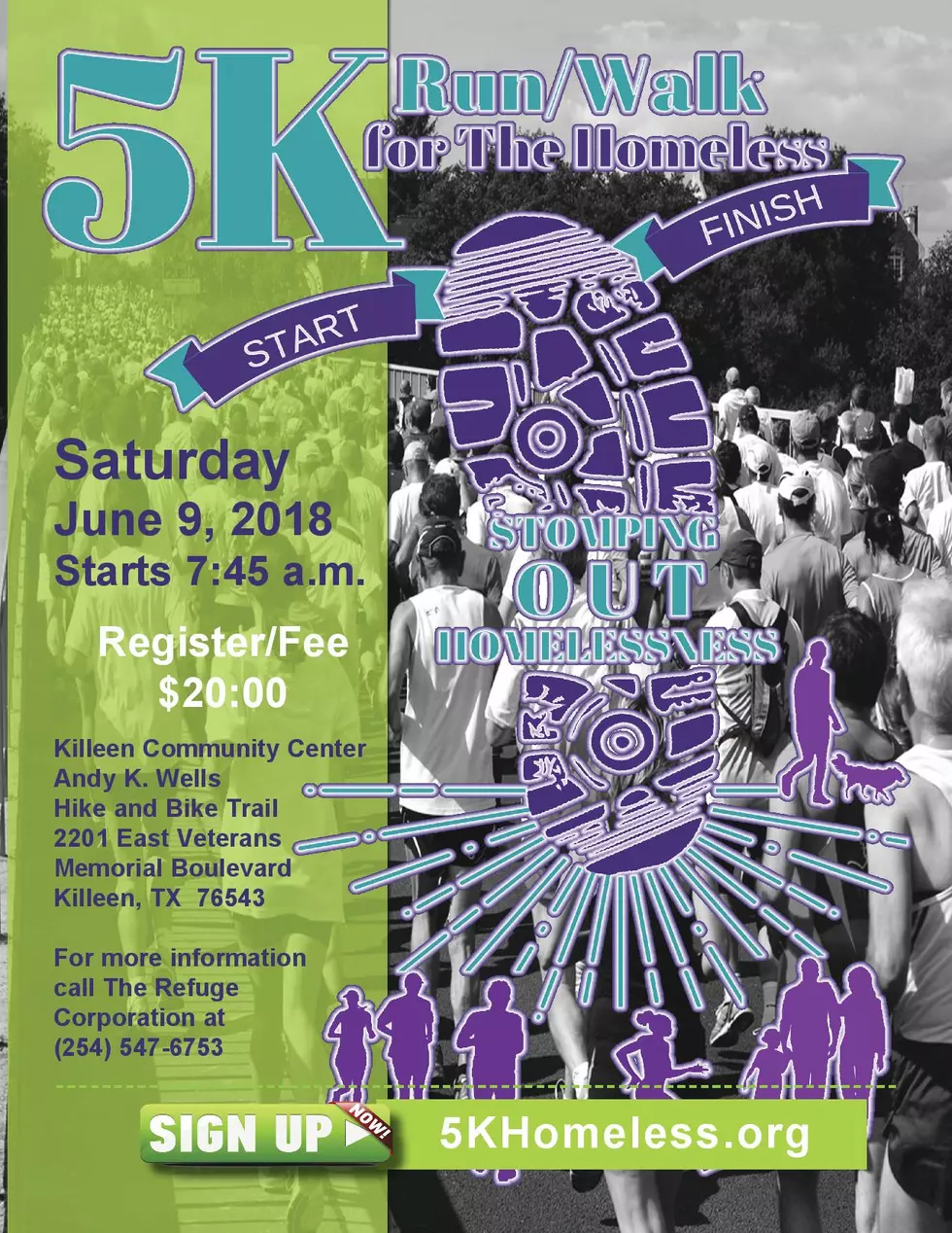 5K Run & Walk For The Homeless Saturday In Killeen