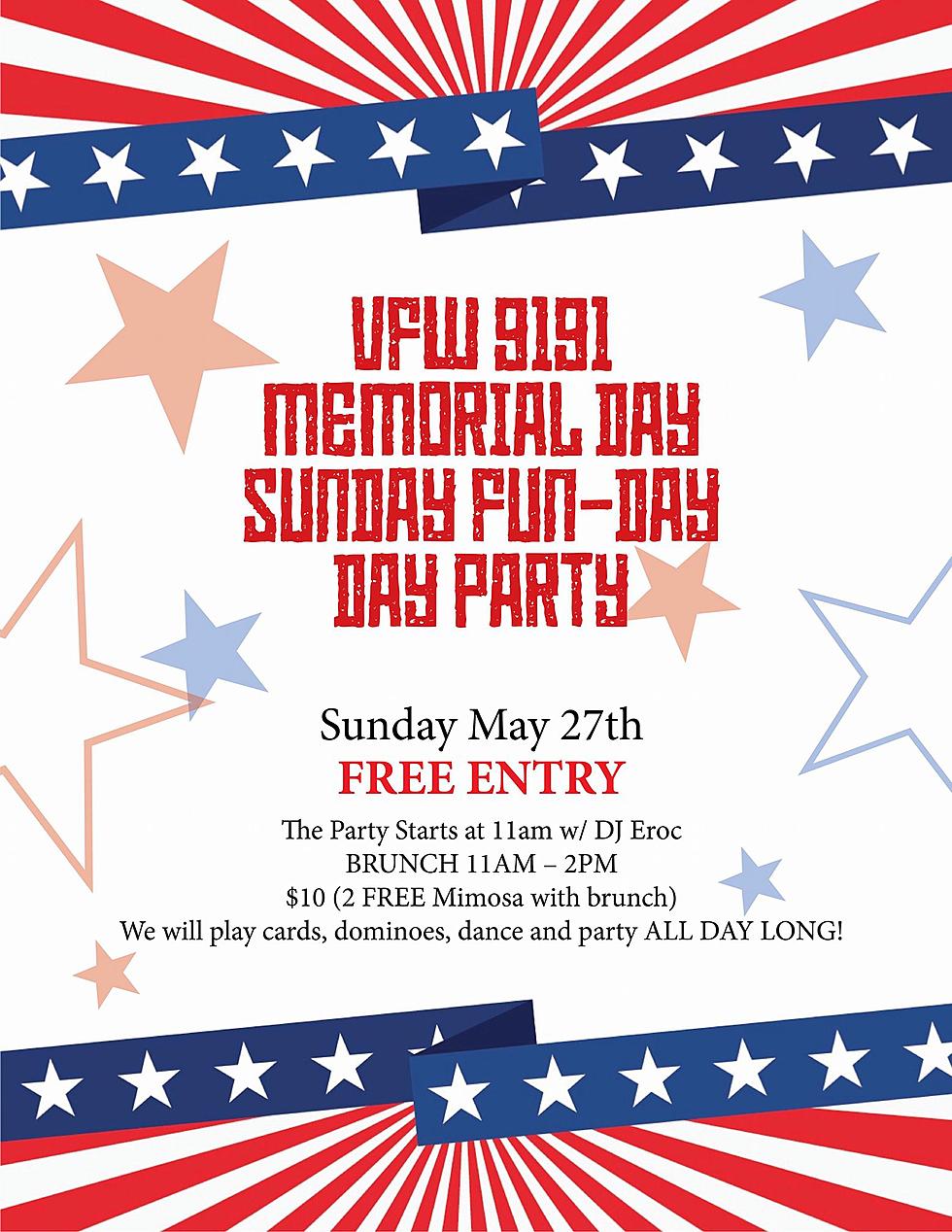 VFW Post 9191 Memorial Day Sunday Fun-Day Party