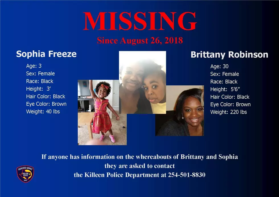 Update: Mother & Child Reported Missing By Killeen Police Found