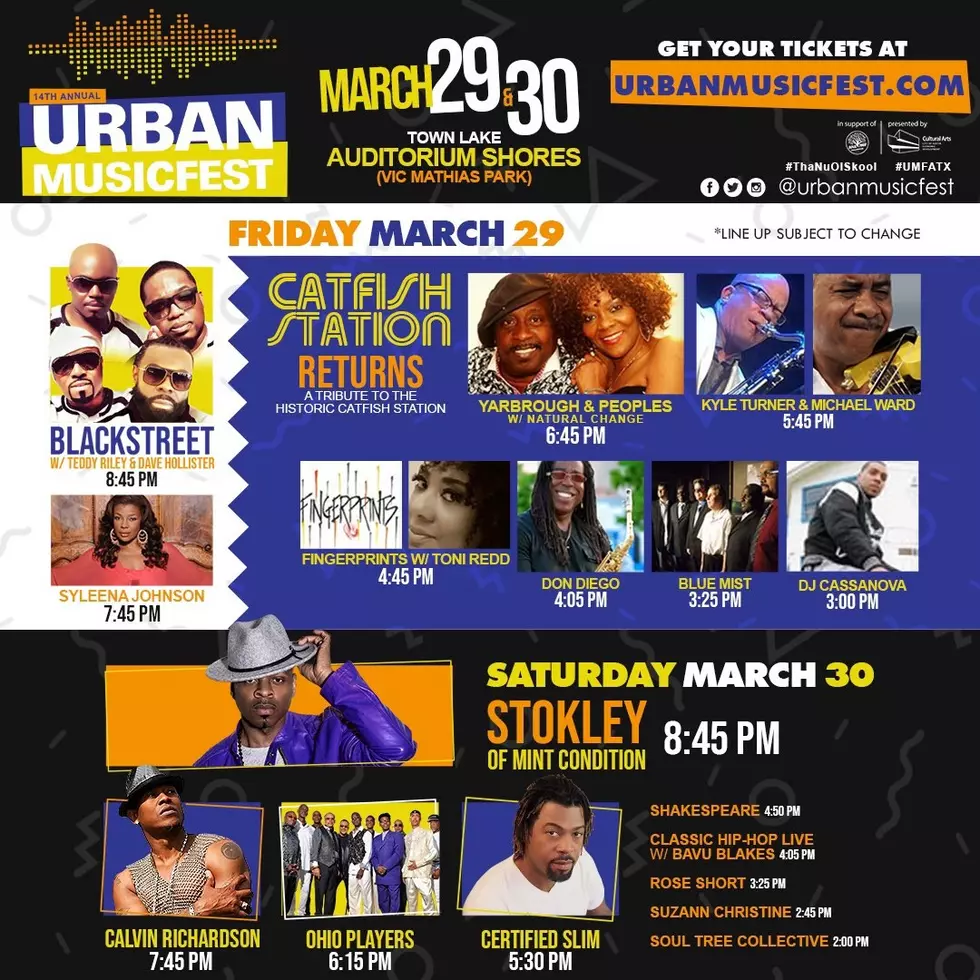 MYKISS 1031 has tickets to the Urban Music Festival 2019 in Austin!
