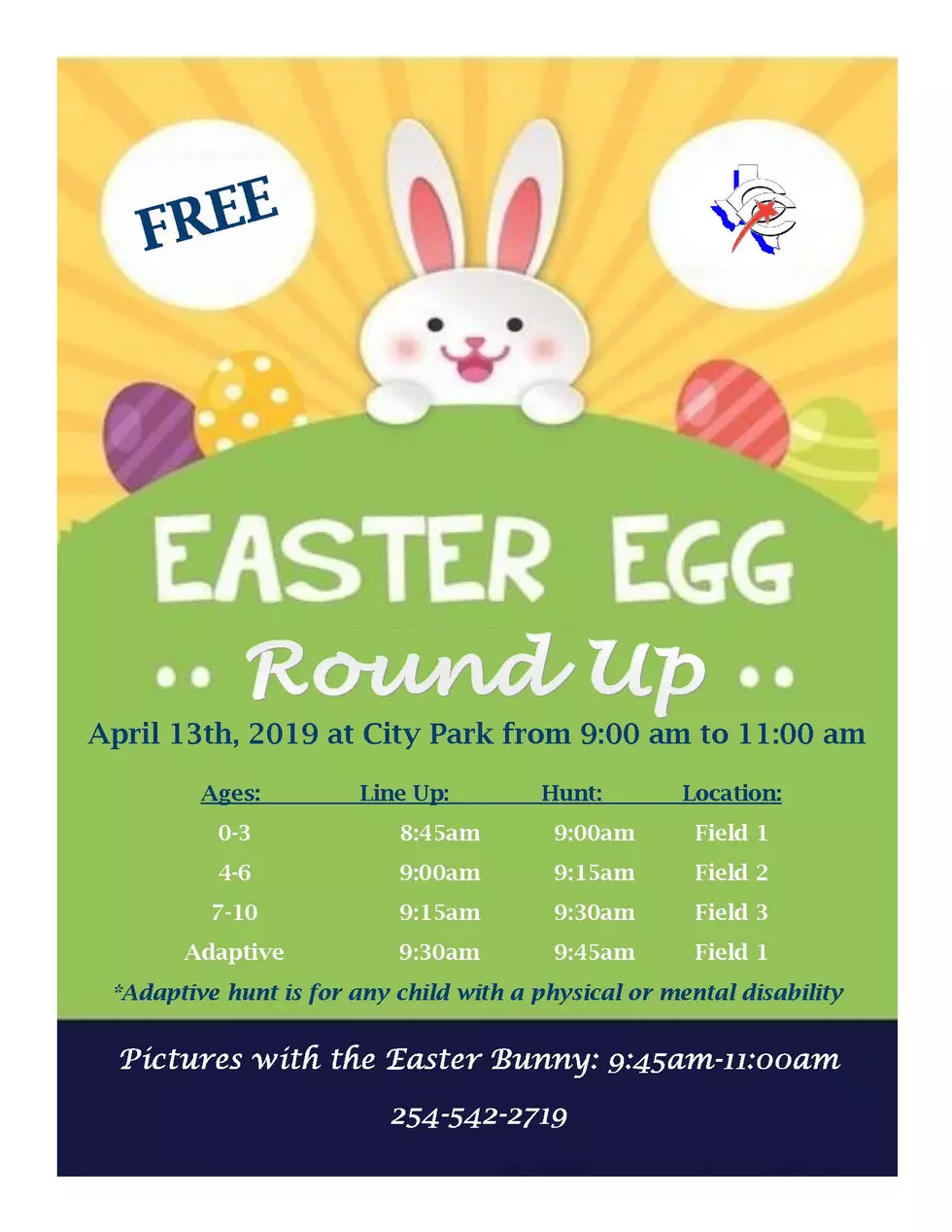 Copperas Cove’s 2019 Easter Egg Round Up On April 13th