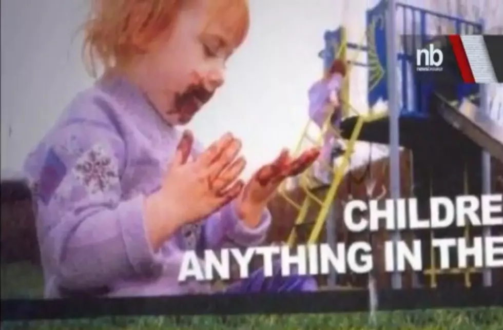 A Poster of a Poop Eating Kid is Supposed to Encourage Cleaning Up After Pets