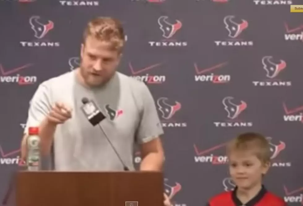 Houston Texans QB Ryan Fitzpatrick May Have Thrown Six TD Passes Sunday, But His Son Steals the Show During the Press Conference