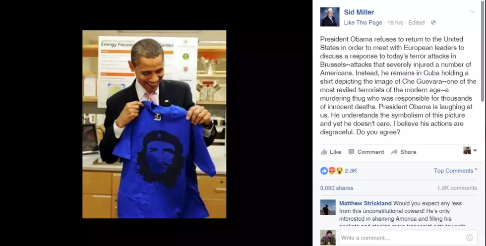 Texas Agriculture Commissioner Posts Fake Photo of Obama With “Che” Shirt