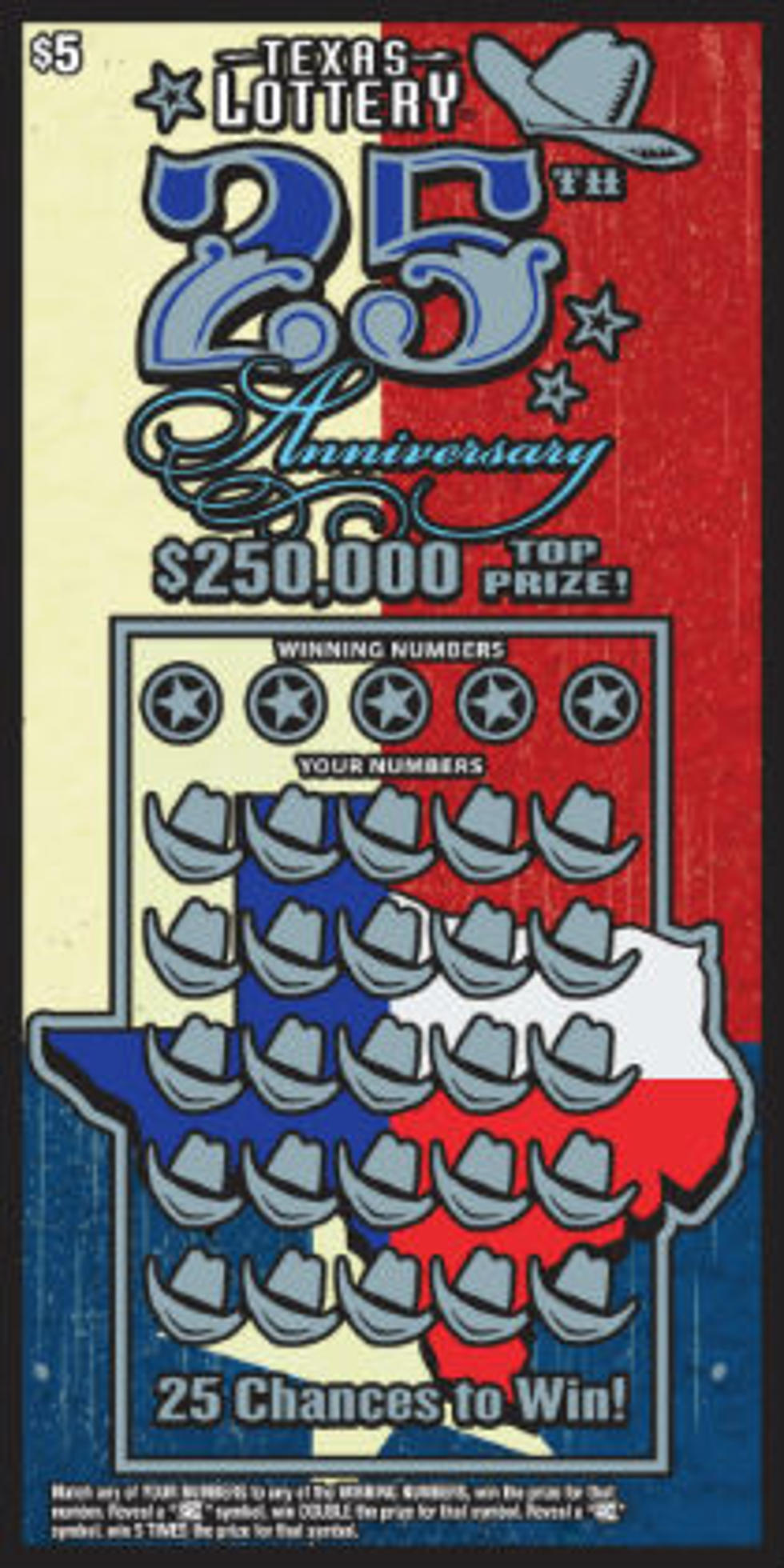 Texas Lottery Marking 25th Year With Anniversary Scratch Ticket