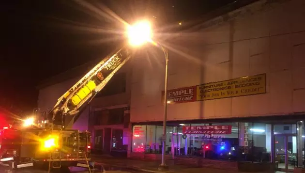 Fire Damages the Roof at Temple Furniture Store Overnight