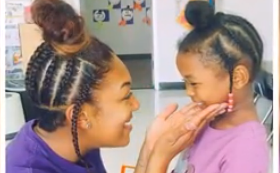 Texas Teacher Surprises Student With Identical Hairstyle