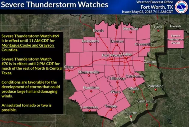 Severe Thunderstorm Watch Issued for Bell County