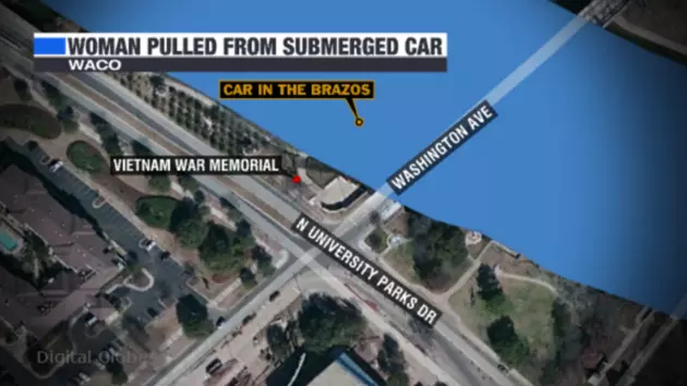 Woman Pulled from Submerged Car in Brazos River