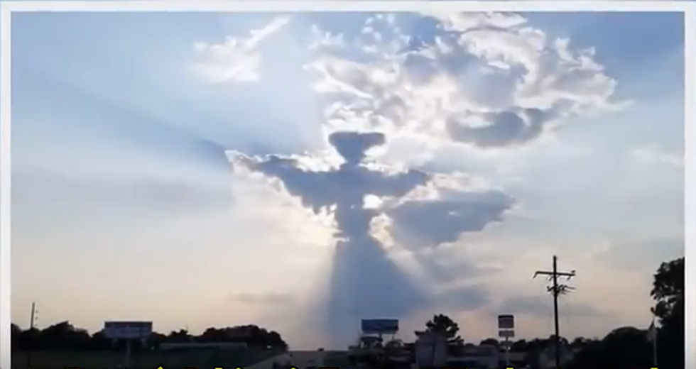 Texas Angel Appears Over Highway 105