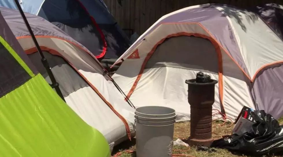 Homeless Community Sets Up Tents Outside Closed Homeless Shelter