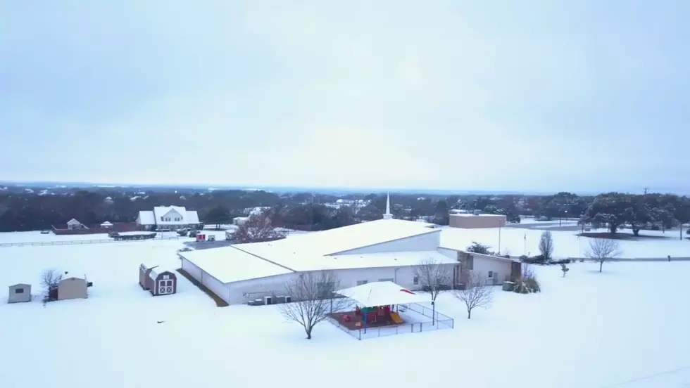 Snow Day 2021 Drone Footage Shows Temple From Above