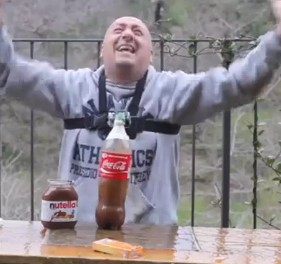 See How a Condom & Nutella Join the Coke & Mentos Trick