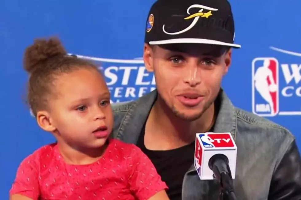 Two Year old Riley Curry Takes Over Another Warriors’ Press Conference