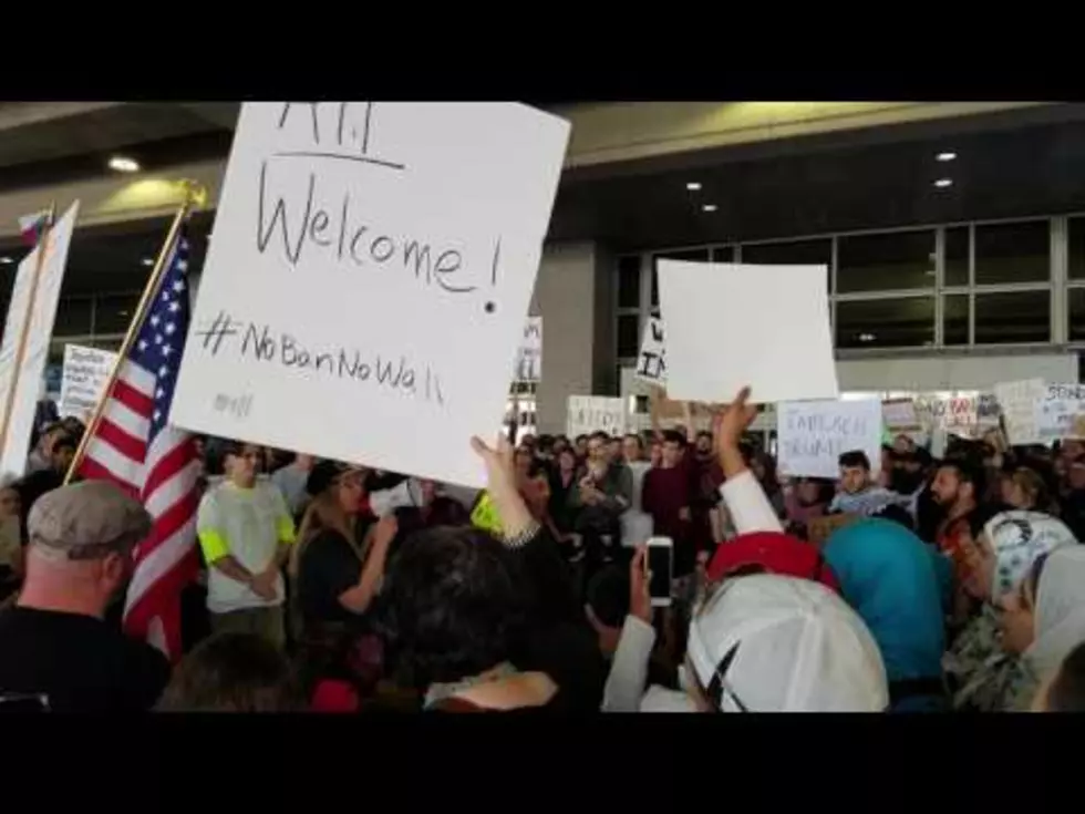Protesters Converge on ATX to Protest Immigration Ban