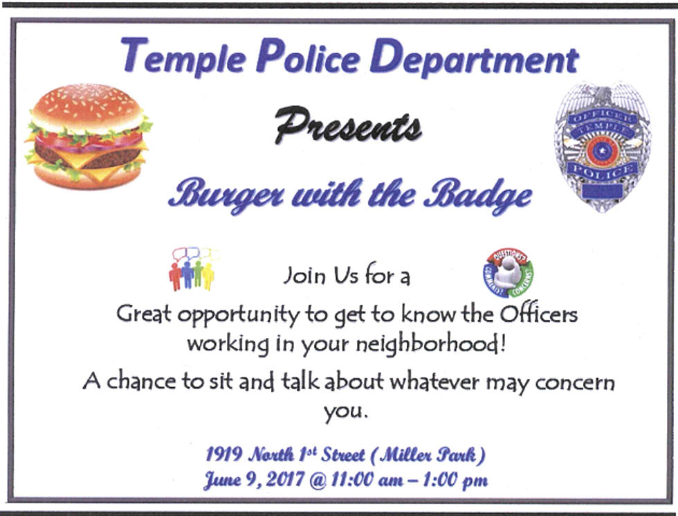 Burger With The Badge Happening in Temple