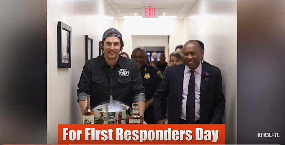 McConaughey Surprises Houston First Responders with Lunch