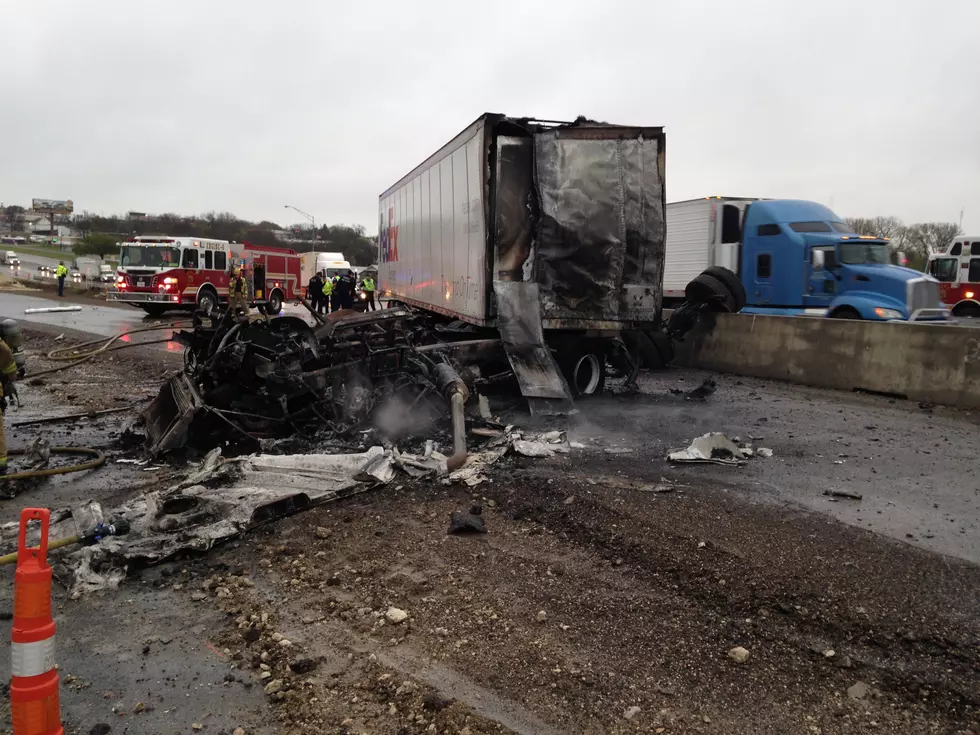 Southbound I-35 In Temple Stalled after Truck Fire