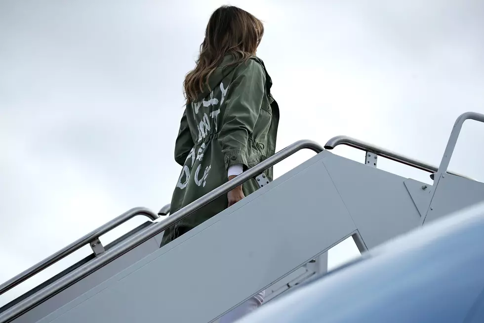 First Lady's Jacket Meme Spray-Painted On Mission Walls