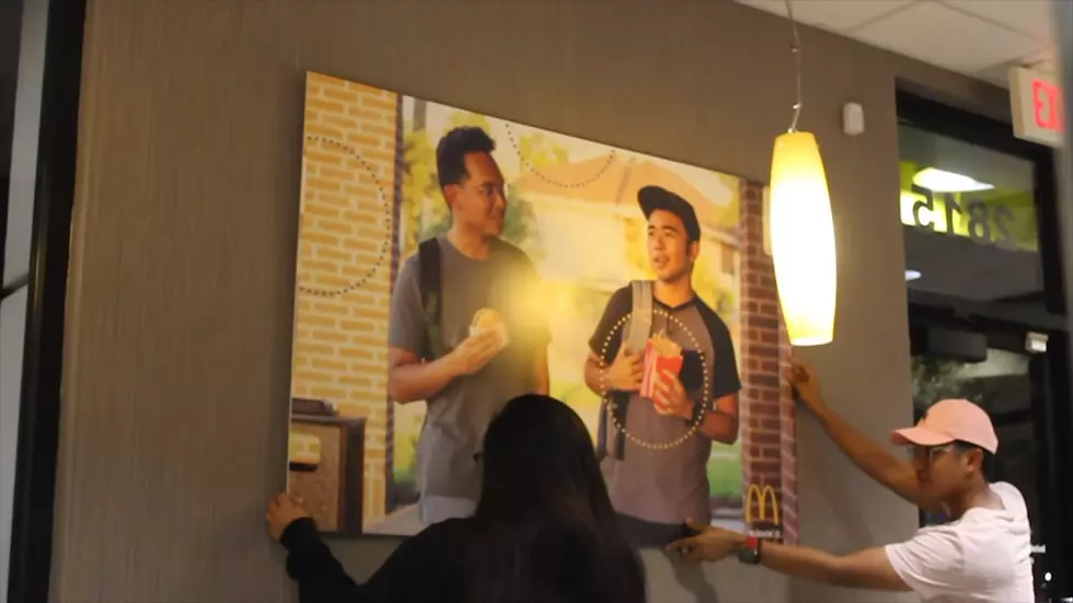Houston Friends Hang Fake Poster at McDonald's for Good Cause