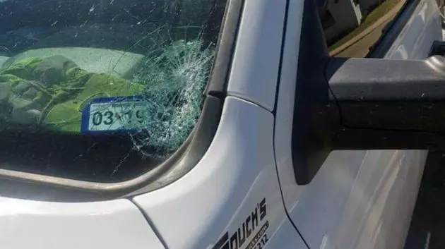 Brick Thrown From Car in Temple Shatters Tow Truck Windshield
