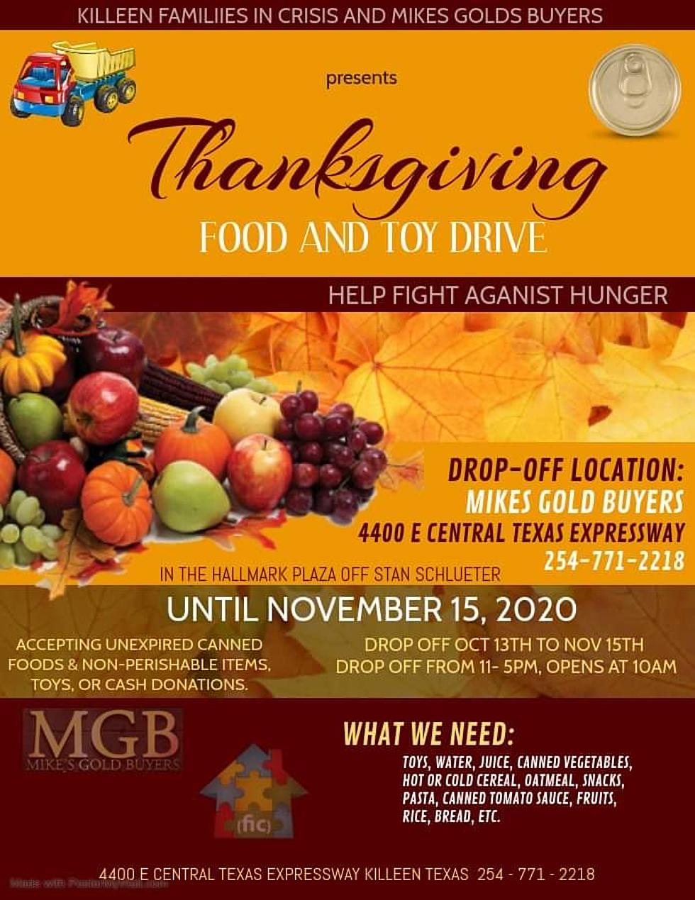 Thanksgiving Food Drive and Toy Drive in Killeen
